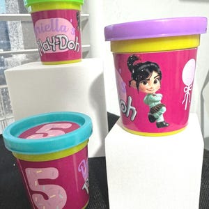 Customized Play doh Party Favors, 2 ounce can, Birthday Party Favors