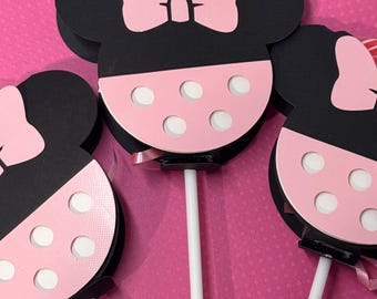 Minnie Lollipop Party Favors, Braided Swirl Lollipop