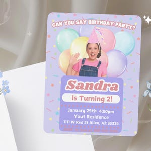 Ms Rachel Birthday Party Invitation, Download Printable Canva Template