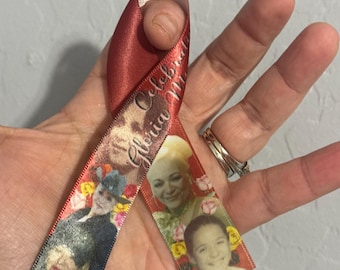 Memorial Ribbon, Funeral Keepsake, In loving Memory
