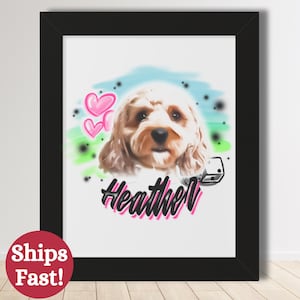Retratos digitales personalizados de mascotas a partir de fotos, pintura personalizada de perros y gatos, regalo conmemorativo, arte decorativo de pared, arte personalizado para mascotas, arte personalizado para mascotas