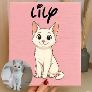 Portrait d'animal de compagnie personnalisé | Chat, chien, cheval, lapin Portrait à partir d'une photo | Style dessin animé | Cadeau personnalisé | Impressions numériques | Illustrations