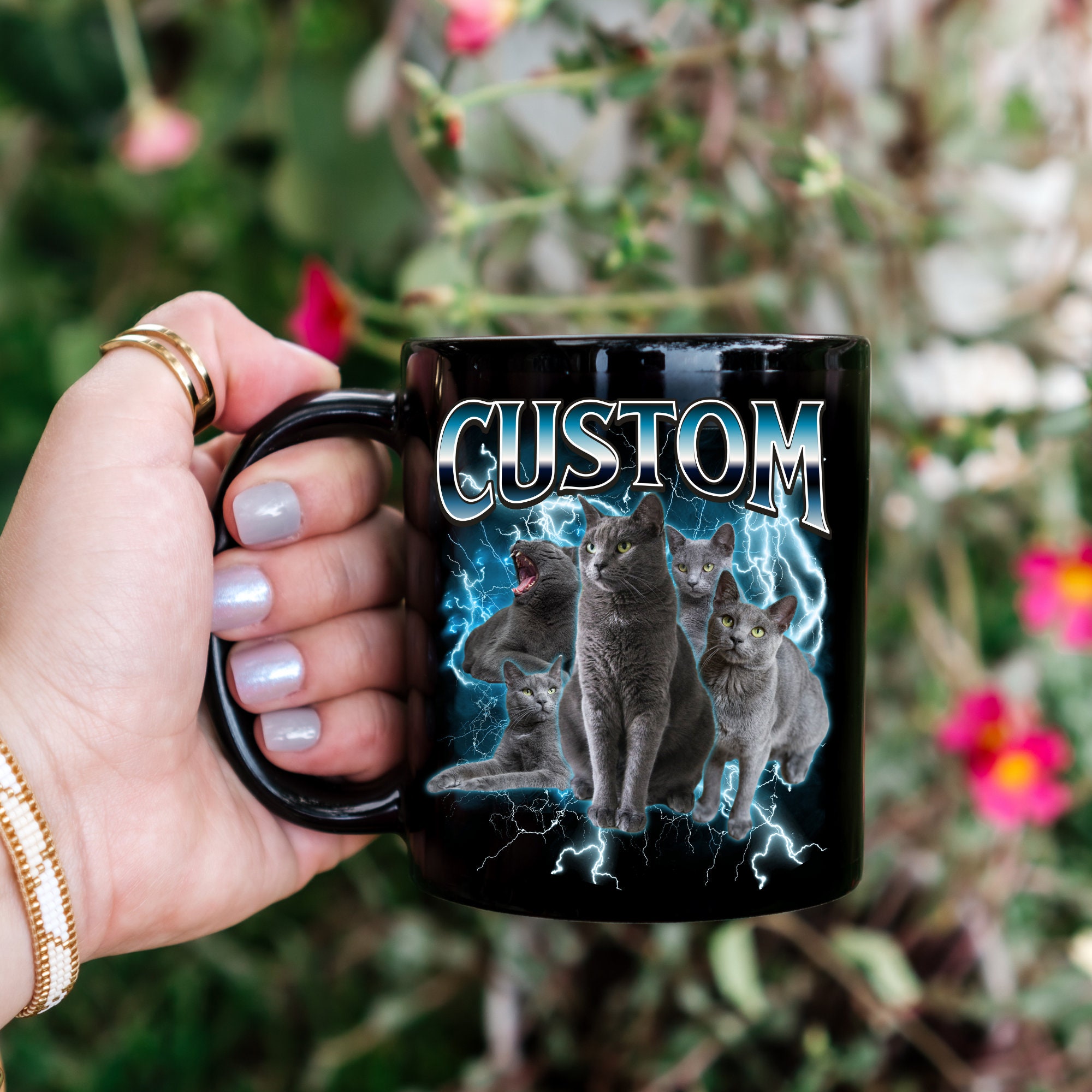 Custom Mug From Photo, Bootleg Mug, Pet Picture Mug Retro Dog Photo Mug