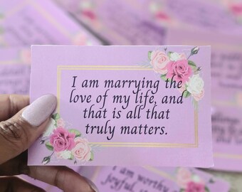 Printable Wedding Affirmation Cards for Brides | Bridal Self Love Cards | Wedding Day Prayer Cards | Wedding Bridal Gift Idea