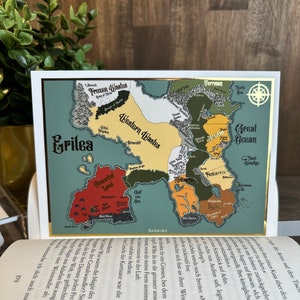 Throne of Glass Erilea Karte - Offiziell Lizensiert