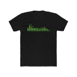 Alpine Green Spectrum Analyzer / EQ T-shirt | Old School Car Audio Equalizer  WH
