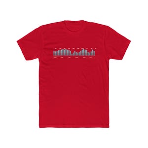 Car Audio Equalizer Spectrum Analyzer T-shirt | Old School Pioneer EQ DEQ - Red