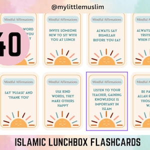Islamische Kinder Lunchbox Druckbare Karteikarten Schule Islam Bildung Hilfreiche Erinnerungen Sunnah Kinderführer Karten Muslimischen Respekt Lehren
