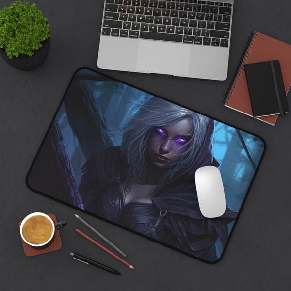 World of Warcraft Undead Mage Mouse Pad Desk Mat, Gamer Gift Idea, Undead Mage World of Warcraft Gift, WoW Desk Mat, Horde Undead Mage