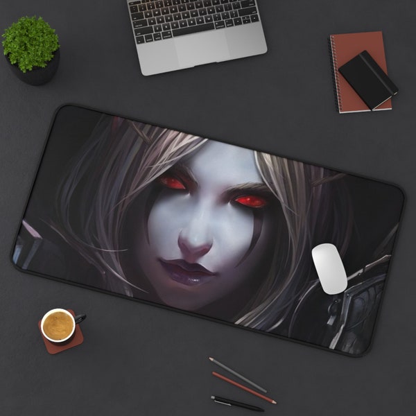 World of Warcraft Sylvanas Mage Mouse Pad Desk Mat, Gamer Gift Idea, World of Warcraft Gift, WoW Desk Mat