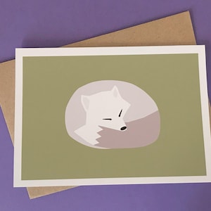 Renard arctique // Voeux / Carte de Noël