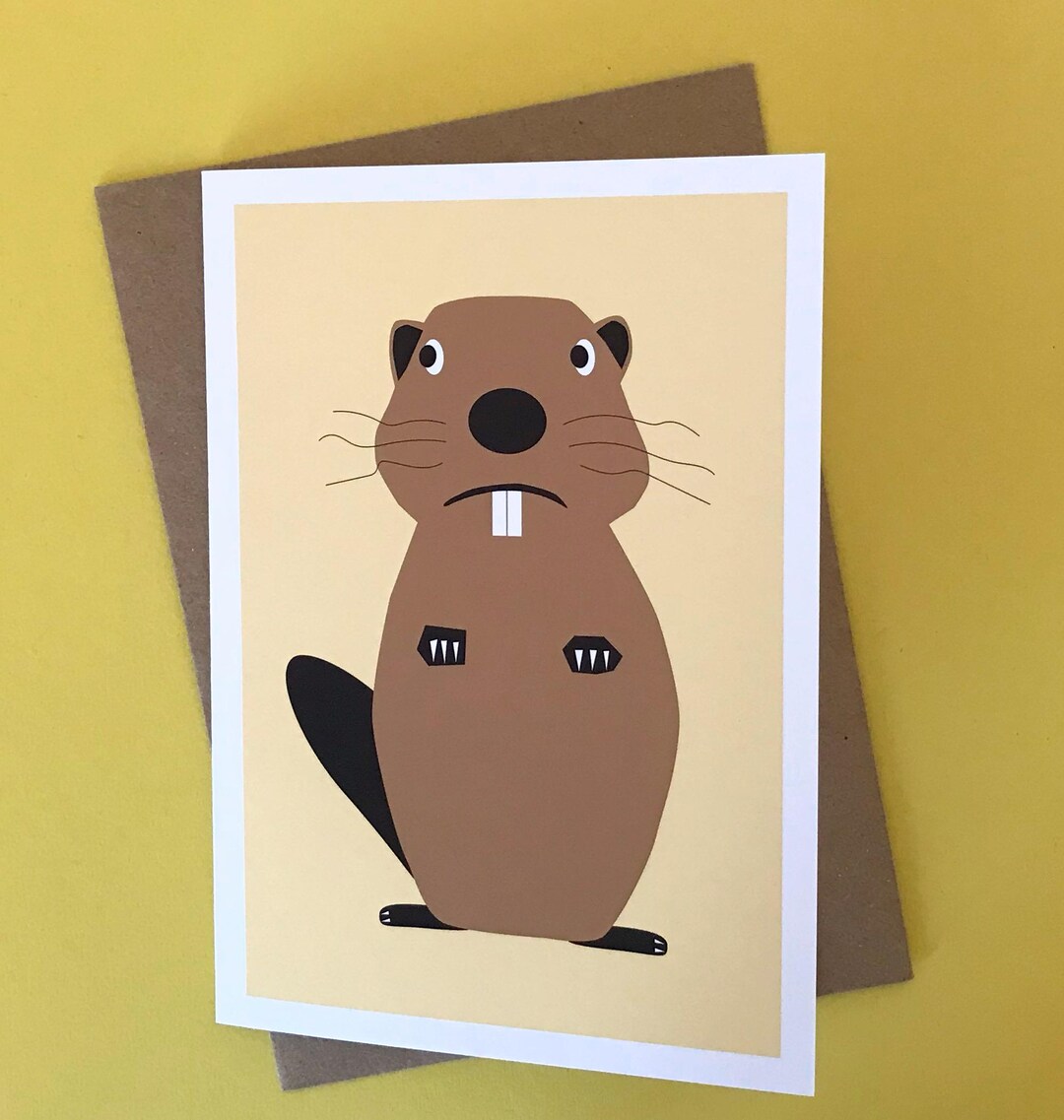 Beaver // Greeting / Birthday Card - Etsy