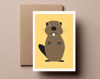 Beaver // Greeting / Birthday Card