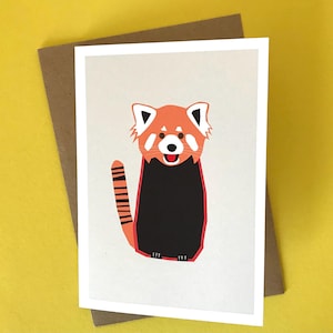 Roter Panda // Glückwunschkarte / Geburtstagskarte