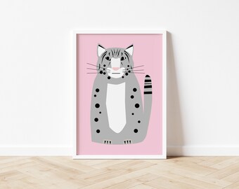 Snow Leopard // Art print A5/A4/A3