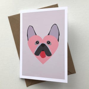Französische Bulldogge// Gruß/Jubiläum/Geburtstagskarte