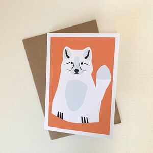 Renard arctique // Carte d'anniversaire / Noël