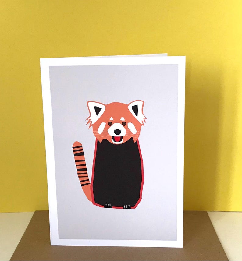 Lazy Red Panda - Greeting Card - Of Sprites Of Stitches - View #10