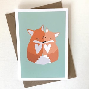 Renard // Saint-Valentin/Carte de voeux/Anniversaire