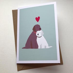 Labradoodle-hond // Wenskaart/verjaardag/liefde/verjaardag
