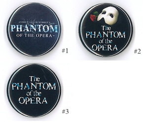 Broadway Inspired Show Button, 1.25&quot;, Pins, Musicals, Musical Theatre, Metal Pin Back, Magnet Back