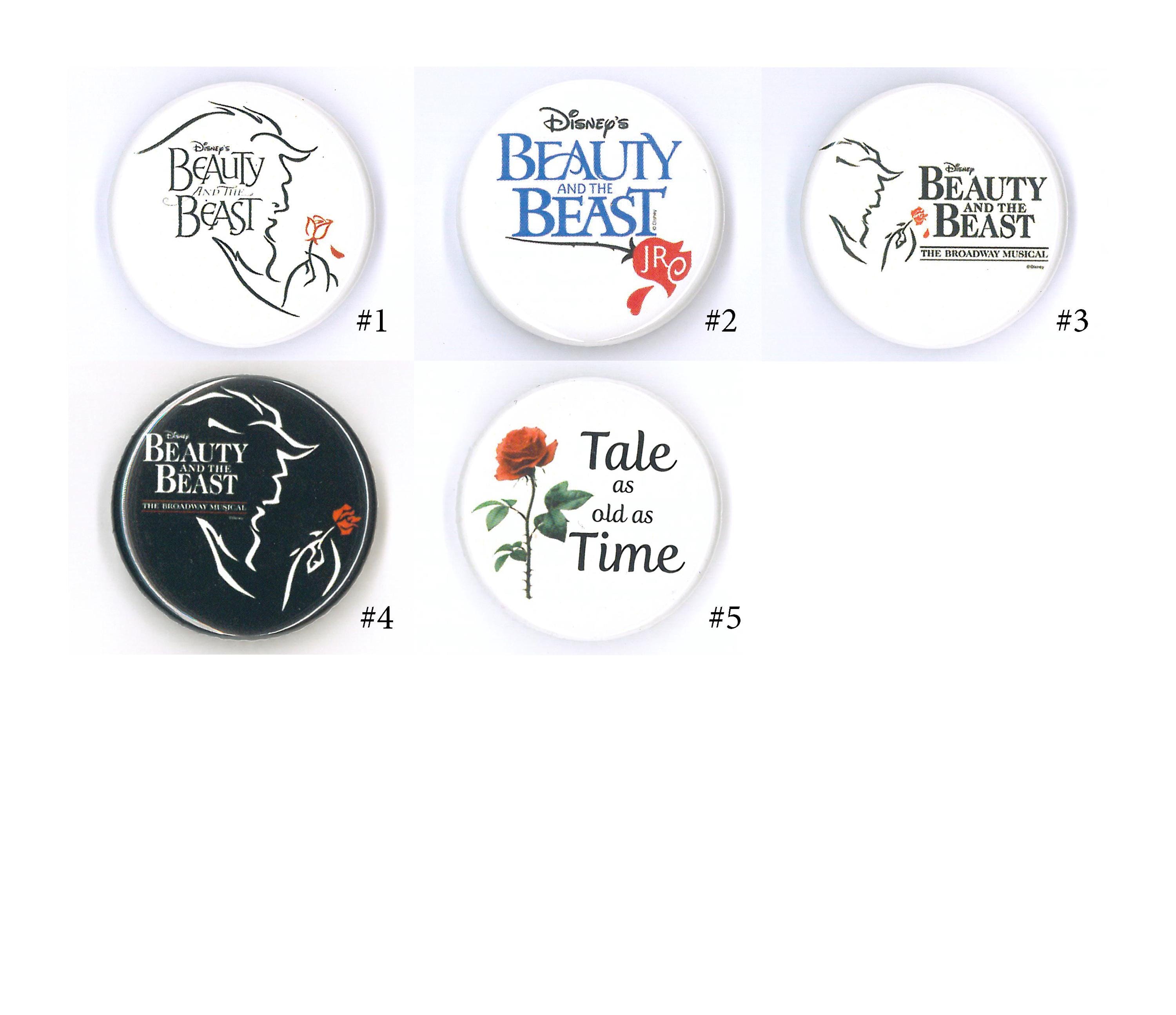 Broadway Inspired Show Button, 1.25", Pins, Musicals, Musical Theatre, Metal Pin Back, Magnet Back