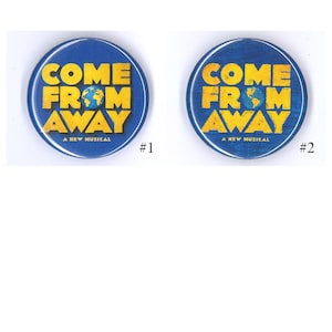 Broadway Inspired Show Button, 1.25&quot;, Pins, Musicals, Musical Theatre, Metal Pin Back, Magnet Back