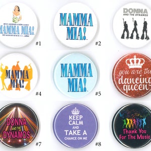 Broadway Inspired Show Button, 1.25&quot;, Pins, Musicals, Musical Theatre, Metal Pin Back, Magnet Back