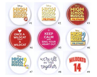 Broadway Inspired Show Button, 1.25", Pins, Musicals, Musical Theatre, Metal Pin Back, Magnet Back