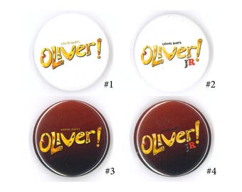 Broadway Inspired Show Button, 1.25", Pins, Musicals, Musical Theatre, Metal Pin Back, Magnet Back