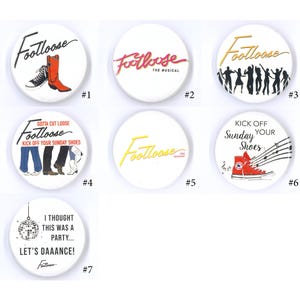 Broadway Inspired Show Button, 1.25", Pins, Musicals, Musical Theatre, Metal Pin Back, Magnet Back
