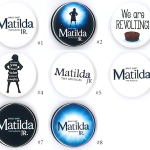 Broadway Inspired Show Button, 1.25&quot;, Pins, Musicals, Musical Theatre, Metal Pin Back, Magnet Back