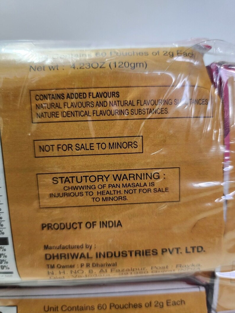RMD Pan Masala Mouth Fresher 2gm Pouch 60 Pouches Shipping From USA Etsy