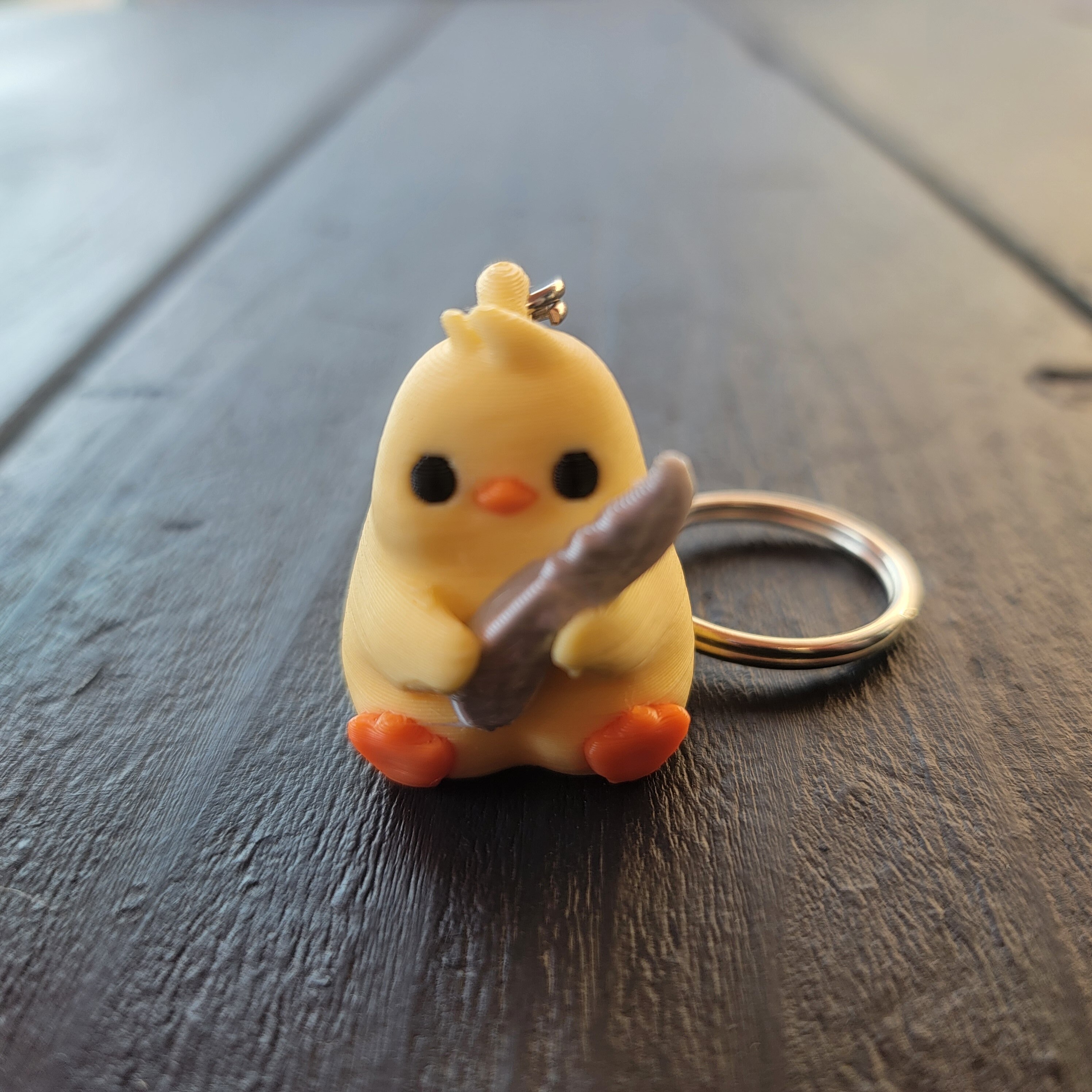 3D Printed Stabby Duck Keychain: Keyring for Car Keys or Backpack - Etsy