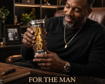 Best Dad Ever Tumbler Wrap PNG | Industrielle Vatertags Design | 20 Unzen Sublimationsverpackung | Maskulines Geschenk für Papa | Sofort Download