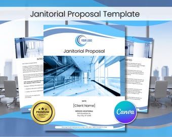 Janitorial Service Proposal Template: Commercial Cleaning Contract (Digital Download)