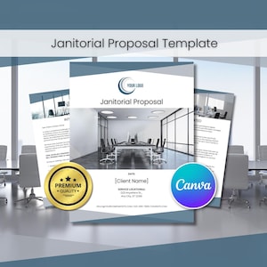 Janitorial Service Proposal Template: Commercial Cleaning Contract (Digital Download)