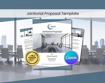 Janitorial Service Proposal Template: Commercial Cleaning Contract (Digital Download)