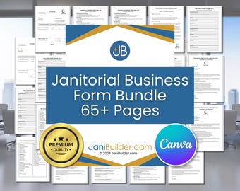 Janitorial Cleaning Business Forms Templates Bundle.