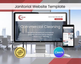 Janitorial Cleaning Service Website Template: Canva Editable