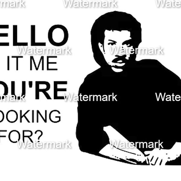 Lionel Richie Is it me your cooking for digital download svg png ai files three designs