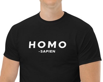 Funny 'Homo'-sapien tee | Homo gay t-shirt | Hmo pride t-shirt | Funny joke gay tee