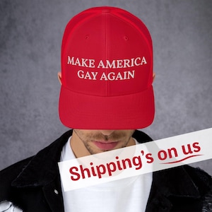 Make America Gay Again Casquette trucker | Casquette de protestation gay MAGA | Casquette de protestation lesbienne MAGA | Casquette de protestation Pride MAGA