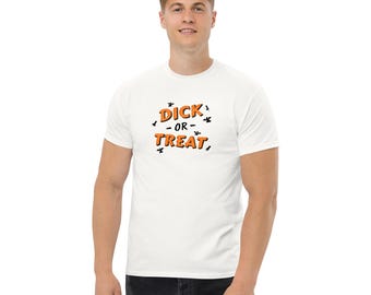 Dick-or-Treat, on sale til 15-Oct! Funny gay NSFW Halloween tee | Available until 20th Oct
