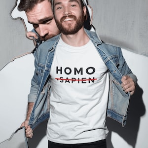T-shirt croisé homo-sapien