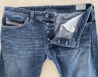 Vintage Diesel Safado Jeans W34: Slim Straight Denim, Y2K