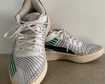 Puma Future Cat – Y2K Vintage Puma Trainers – White Grey Pink – UK