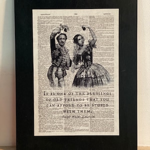 Ralph Waldo Emerson Quote Repurposed Dictionary Page on Wood image 1