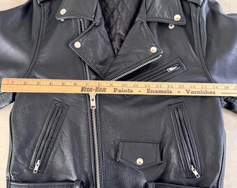 Vintage FMC Leather Motorcycle Biker Jacket NWOT S - Etsy