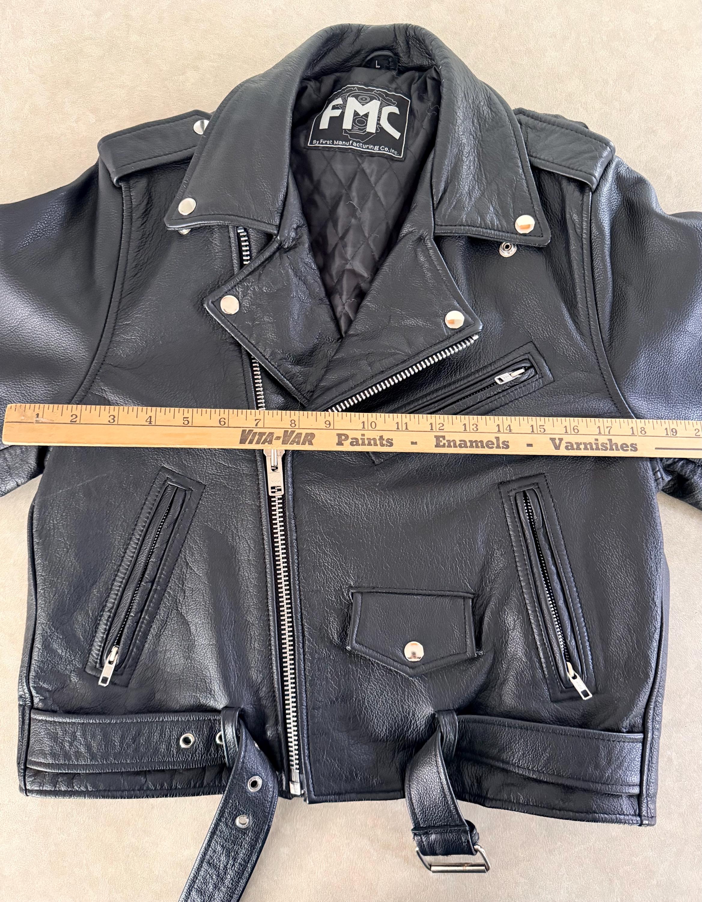 Vintage FMC Leather Motorcycle Biker Jacket NWOT S - Etsy